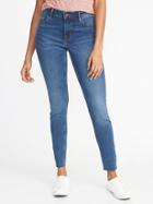 Old Navy Womens Mid-rise Raw-edge Rockstar Ankle Jeans For Women Medium Wash Size 6