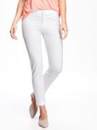 Old Navy The Pixie Mid Rise Ankle Pants For Women - Bright White
