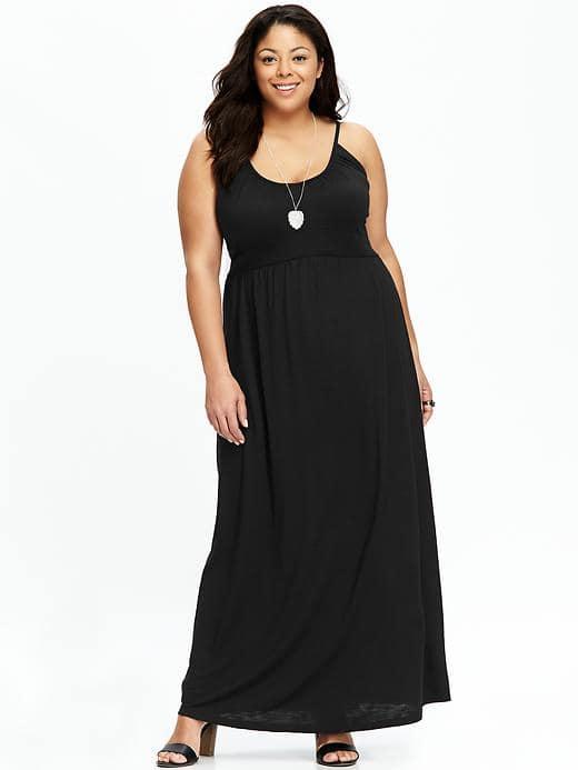 Old Navy Womens Plus Empire Waist Maxi Dresses - Black