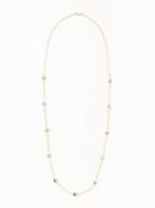 Old Navy Long Crystal Strand Necklace For Women - Gunmetal Gray