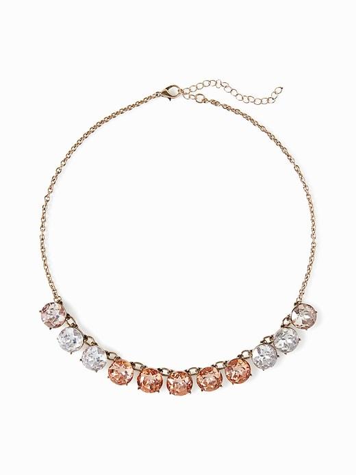 Old Navy Crystal Cluster Statement Necklace For Women - Coral Blush