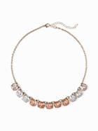 Old Navy Crystal Cluster Statement Necklace For Women - Coral Blush
