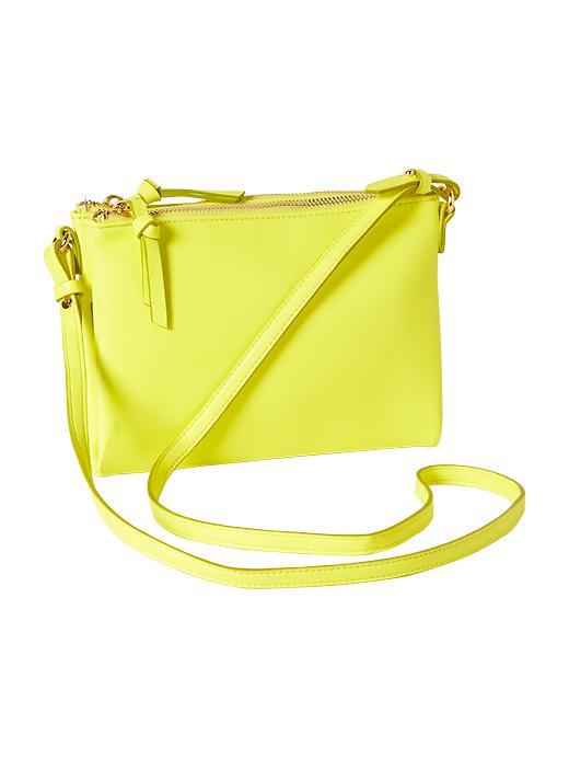 Old Navy Womens Faux Leather Crossbody Bag Size One Size - Neon Alarm Clock