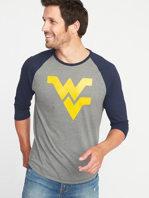 Old Navy Mens College-team Raglan-sleeve Tee For Men West Virginia Univ. Size Xxl