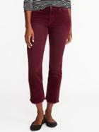 Old Navy Womens Mid-rise Flare Ankle Cords For Women Winter Wine Size 14