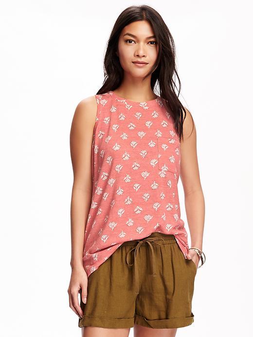 Old Navy Muscle Tank For Women - Red Print