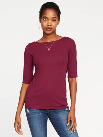 Old Navy Classic Ballet Back Tee For Women - Cranberry Sauce