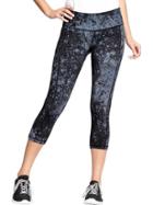 Old Navy Womens Active Printed Compression Capris 20&quot; - Black Jack 4