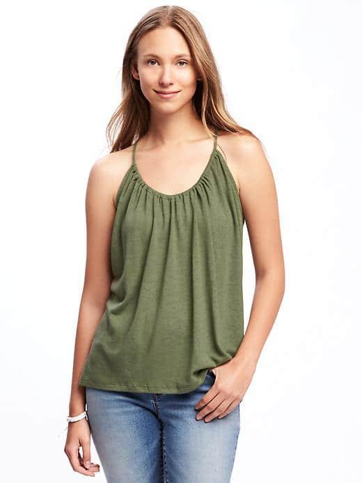 Old Navy Relaxed Suspended Neck Top For Women - I Think Olive