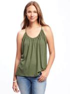 Old Navy Relaxed Suspended Neck Top For Women - I Think Olive