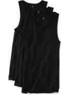 Old Navy Mens Rib-knit Tank 3-pack For Men Black Size M