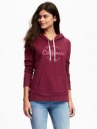 Old Navy Relaxed Fleece Hoodie For Women - Cranberry Cocktail