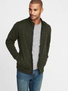 Old Navy Mens Mock-neck Sweater-knit Fleece Jacket For Men Matcha Green Size Xs
