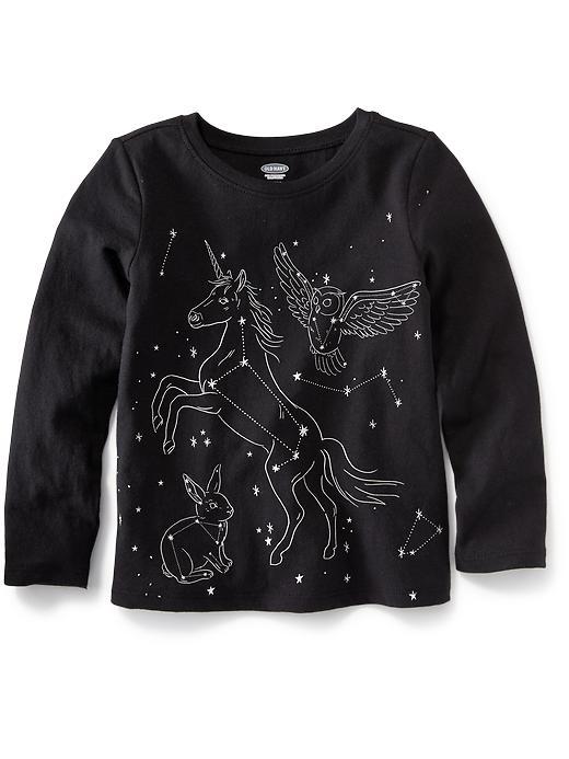 Old Navy Long Sleeve Graphic Tee Size 12-18 M - Constellation