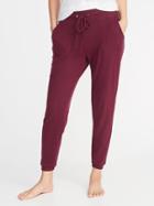 Old Navy Womens Plush-knit Lounge Joggers For Women Winter Wine Size Xl