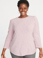 Old Navy Womens Brushed-knit Plus-size Top Plum Tonic Size 1x