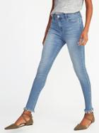 High-rise Raw-edge Rockstar Jeans For Women