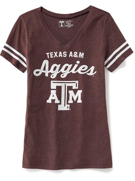 Old Navy College Team Graphic V Neck Tee For Women - Texas A&m