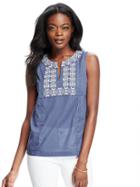 Old Navy Embroidered Gauze Top For Women - Smooth Sailing