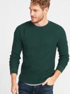 Old Navy Mens Chunky Textured Thermal-knit Tee For Men Dark Foliage Size L