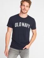 Old Navy Mens Logo-graphic Crew-neck Tee For Men In The Navy Size Xs