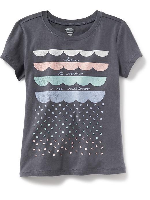 Old Navy Crew Neck Graphic Tee - Rain Cloud