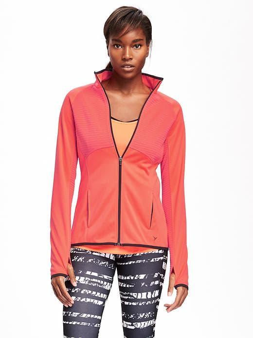 Old Navy Go Warm Quilted Performance Jacket For Women - Red It Neon Polyester