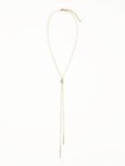 Old Navy Crystal Lariat Necklace For Women - Gold