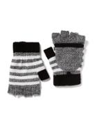 Old Navy Patterned Convertible Mittens Size One Size - O.n. New Black Stripe