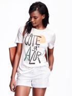 Old Navy Relaxed Graphic Tee - White