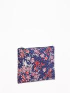 Old Navy Graphic Canvas Cosmetic Bag For Women - Navy Floral