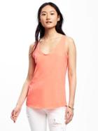 Old Navy Everywear Relaxed Racerback Tank For Women - Finding Neon