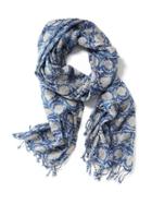 Old Navy Printed Linear Scarf For Women - Blue Floral