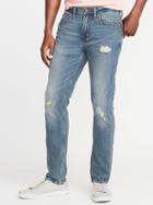 Old Navy Mens Slim Built-in Flex Distressed Jeans For Men Medium Authentic Size 32w