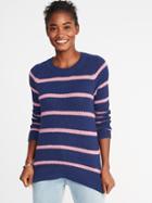 Old Navy Womens Textured Crew-neck Sweater For Women Lost At Sea Navy Size M