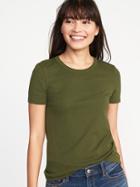 Old Navy Womens Slim-fit Crew-neck Tee For Women Matcha Green Size Xxl