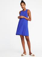 Old Navy Womens Jersey-knit Sleeveless Swing Dress For Women Medium Ultra Violet Size L