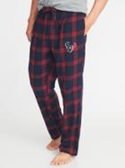 Old Navy Mens Nfl Team-graphic Flannel Sleep Pants For Men Houston Texans Size Xxl
