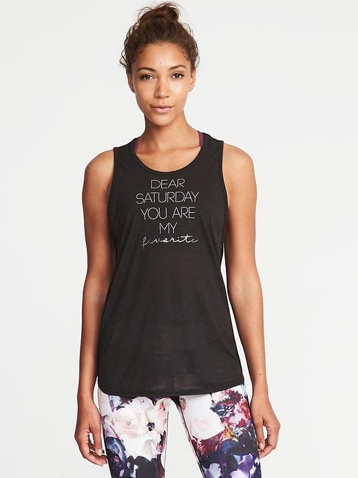 Graphic Performance Muscle Tank For Women