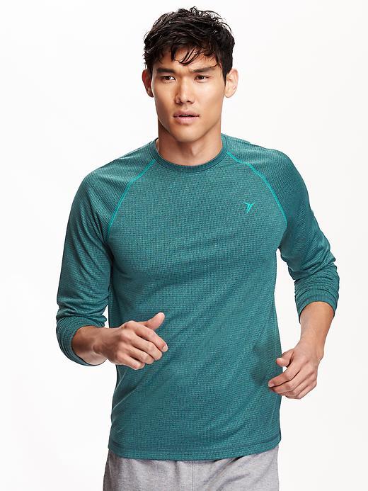 Old Navy Mens Double Knit Waffle Tee Size Xxl Big - Teal Tail Polyester