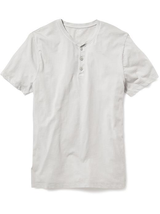 Old Navy Jersey Henley For Men - Grey Gardens