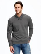 Old Navy Shawl Collar Pullover For Men - Dark Charcoal Gray