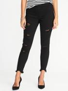 Old Navy Womens Distressed Rockstar Jeggings For Women Black Size 8