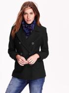 Old Navy Womens Classic Pea Coat Size L Tall - Blackjack