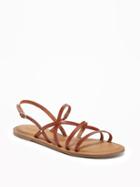 Old Navy Strappy Slide Sandals For Women - New Cognac
