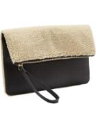 Old Navy Textured Fold Over Clutch Size One Size - Black