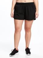 Old Navy Womens Semi-fitted Plus-size Run Shorts (3 1/2) Black Size 3x