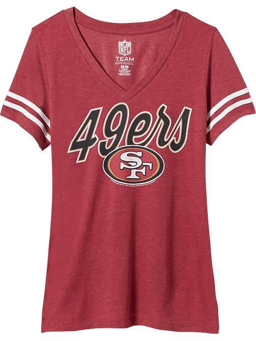 Old Navy Womens Nfl Sleeve Stripe Tee Size L - 49ers