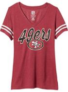Old Navy Womens Nfl Sleeve Stripe Tee Size L - 49ers