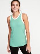 Slim-fit Rib-knit Racerback Tank For Women